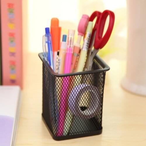 High Quality Pen holder Office Organizer Square Cosmetic Pencil Pen Holders Stationery Container Office Supplies