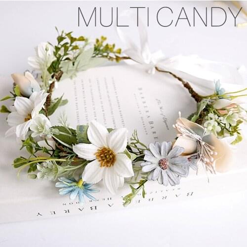 Flowers Crown Festival Headpiece Women Hair Accessories Headdress Girl Baby Crown Floral Garland Wedding Floral Headwear
