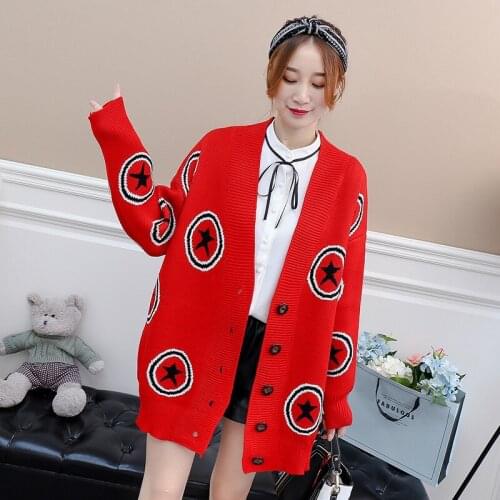 Women Sweaters And Long Direct Selling 2019 Limited Autumn Knitting Cardigan Fund Sweater Woman Wind Loose Coat