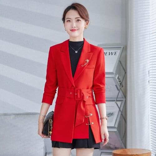 Plus Size Jacket Womens 2021 New Autumn and Winter Long-sleeved Loose Temperament Ladies Suit High-quality Blazer Female