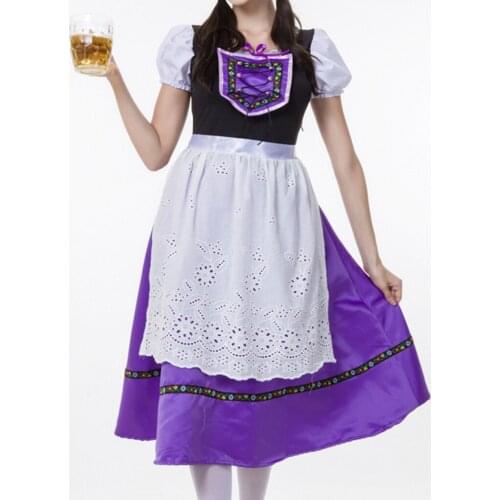 Ladies Oktoberfest Dress German Bavarian Ethnic Trachten Beer Dirndl Costume