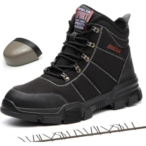 Winter Boots Men Work Safety Shoes Steel Toe Cap Indestructible Construction Shoes High Designer Shoes Protection Light Sneakers