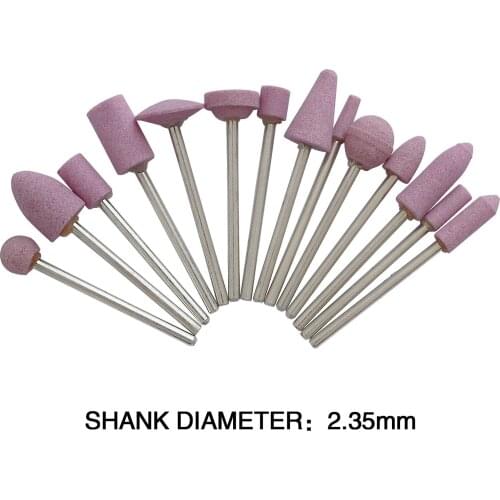 10pcs Shanked Grinding Wheel Grinding Head Hanging Grinder Tool Ceramic Nail Drill Bits Electric Manicure Electric Machine