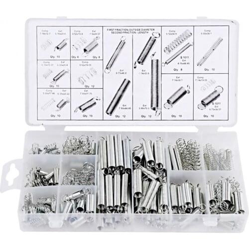 200Pcs/box Steel Spring Electrical Hardware Drum Extension Tension Springs Pressure Suit practical set