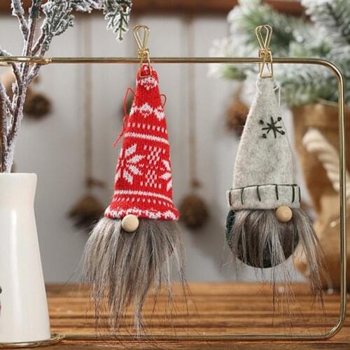 2021 Newest Hot Merry Christmas Long Hat Swedish Santa Gnome Angle Plush Toys Doll Drop Ornament Xmas Tree Decor Kids Xmas Gift