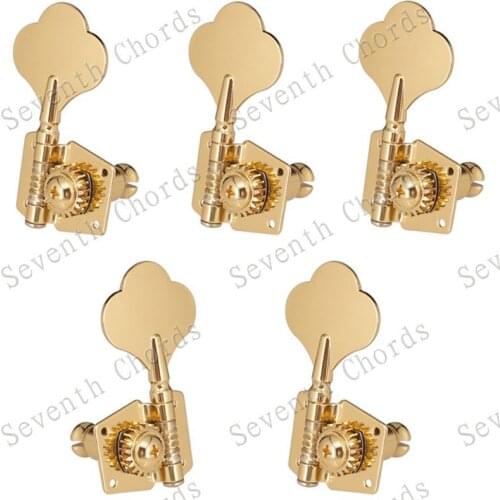4R1L/set Gold Open 5 String Bass Tuning Pegs Tuners Machine Heads for Bass guitar accessories parts