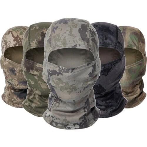 Tactical Camouflage Balaclava Neck Gaiter Full Face Mask Wargame Military Hat Hunting Bicycle Cycling Army Bandana