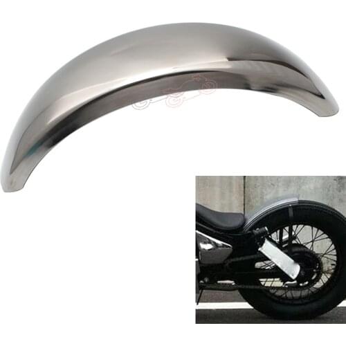Chrome Steel Motorcycle Rear Fender Mud Flaps Splash Guard Cover Long Version for Harley Bobber Chopper Yamaha VTX DS XVS Honda