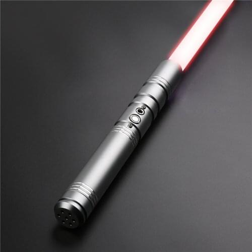 CIELTAN RGB Dueling Lightssaber Smooth Swing Color Changing Metal Hilt Blaster FOC Lock Up Volume Adjustment Light Saber Toys