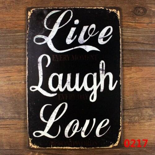 Live Laugh Love Metal Signs Funny Home Decor 20x30cm iron Painting Bar Wall Art Decorative Metal Plates