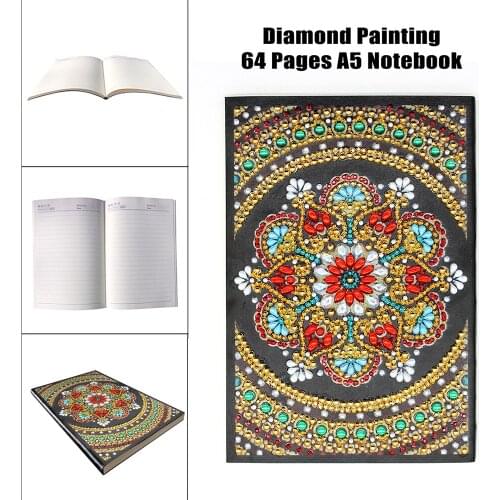 EverShine Special Shaped Diamond Embroidery Notebook Mandala Rhinestones Pictures Full Display Diary Book 60 Pages A5 Notebook