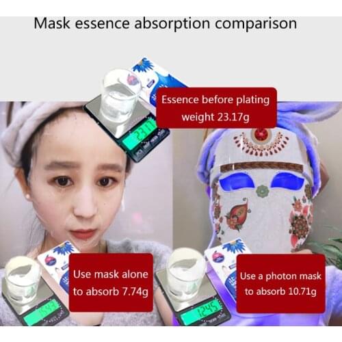 Beauty Therapy Photon LED Facial Mask Instrument Photorejuvenation Spectrum Skin Care Rejuvenation 50JF