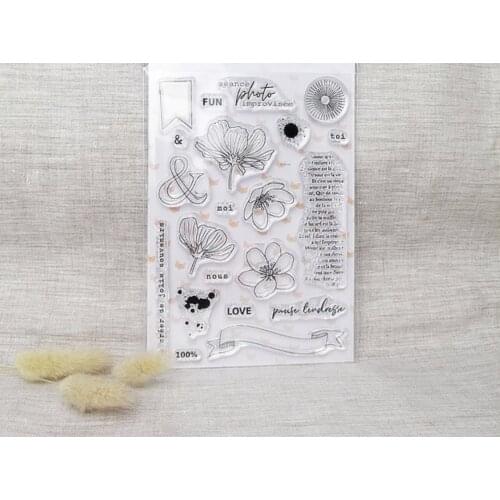 French Transparent Clear Stamps for DIY Scrapbooking/Card Making/Kids Christmas Fun Decoration Supplies