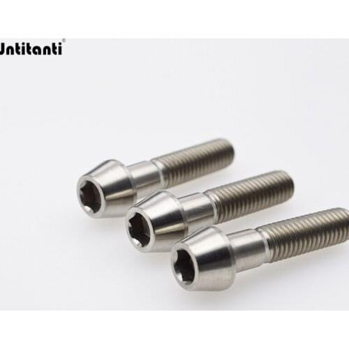 Gr5 titanium hex socket cone head screw bolt M8x35