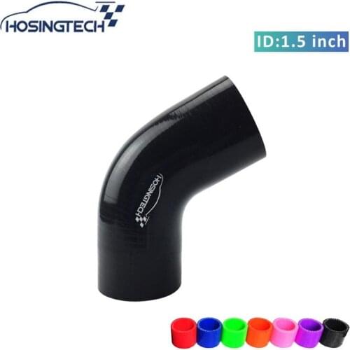 HOSINGTECH-high quality factory price 38mm 1.5" black 60degree silicone elbow hose for automotive