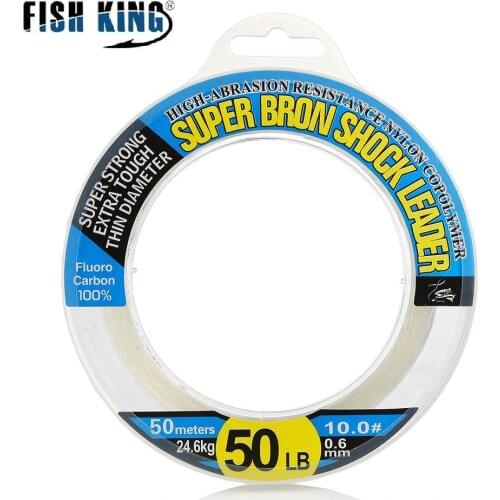 50M Fluorocarbon Coating Fishing Line Carbon line Fiber Monofilament Leader Line Carp Fishing Sinking Carbon Fiber Line