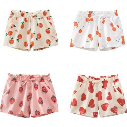 Baby Girl Summer Shorts Children Fruit Cartoon Print Pants Girls Korean Style Fashion Shorts 2-10 Years