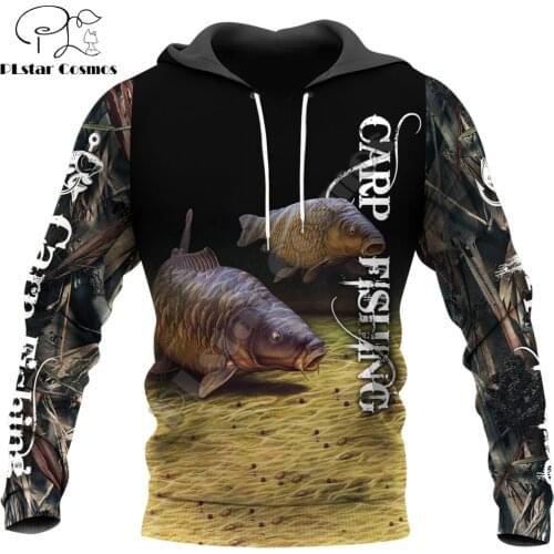 Carp Fishing Pattern 3D All Over Printed Mens Autumn Hoodie Sweatshirt Unisex Streetwear Casual Zip Jacket Pullover KJ607