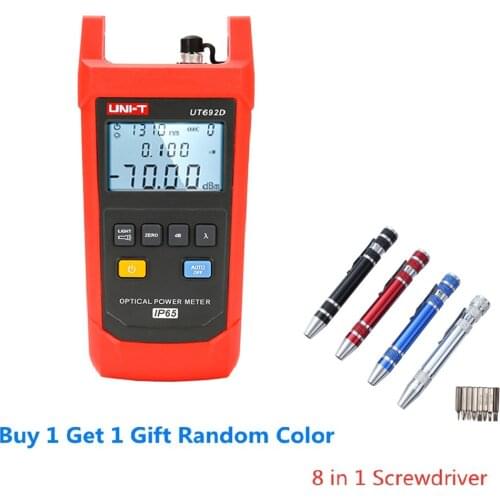 UNI-T UT692D Handheld Optical Power Meter Measurement Range -70 to 10dBm IP65 Professional Tester with Backlight