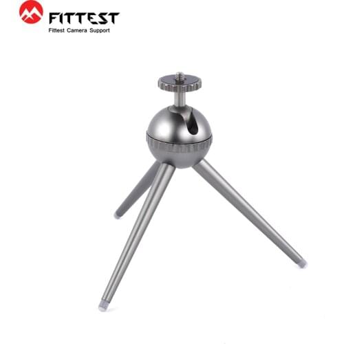 Fittest Mini Desktop Tripod Portable 1/4'' Mount for Mobile DC Filllight Monitor Camera