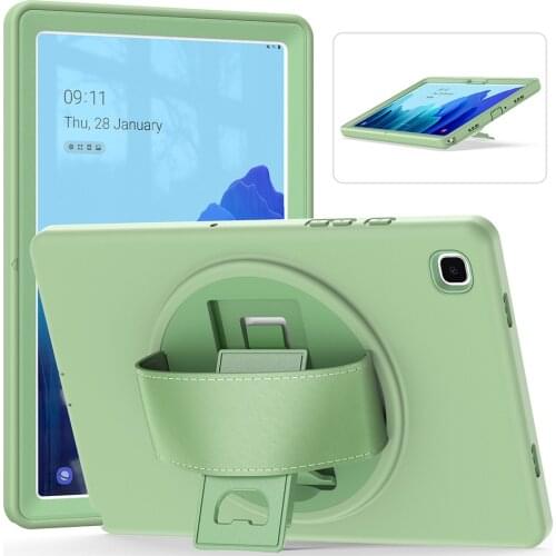 Lightweight Full Body Protective Silicone Case for Samsung Galaxy Tab A7 T500 T505 Tablet Shockproof Cover with Hand Strap+Pen