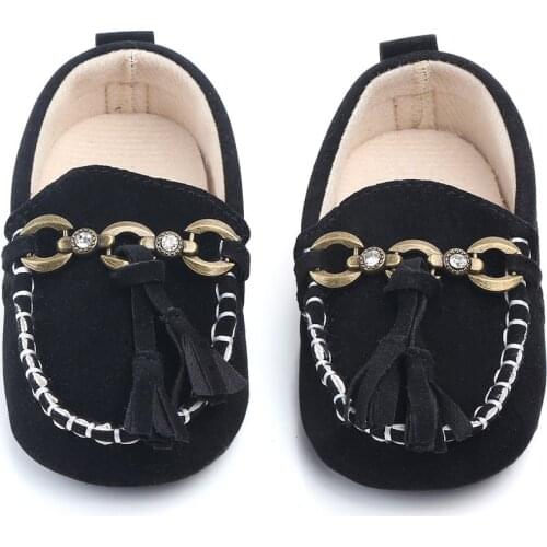 New Baby Soft Leather Rubber Sole Shoes Classic Toddlers Moccasins Anti Slip First Walkers Boys Girls Newborn Crib Shoes