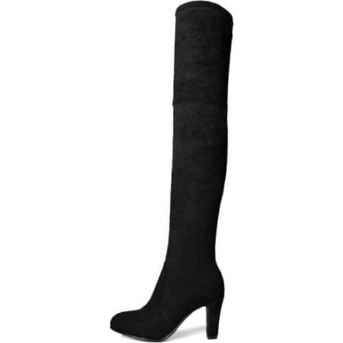 Big Size 9 10 11-14 thigh high boots knee high boots over the knee boots women ladies boots shoes woman winter boots women