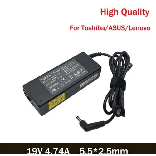 19V 4.74A 90W 5.5*2.5mm laptop Charger Power Supply For ASUS Laptop A46C X43B A8J K52 U1 U3 S5 W3 W7 Z3 For Toshiba/HP Notbook