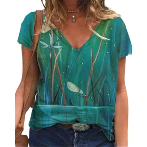New 2021 Women Tie Dye 3D Print T Shirt Short Sleeve Loose Plus Size Tops Casual Oversize Ladies Tees Summer Clothes 3XL