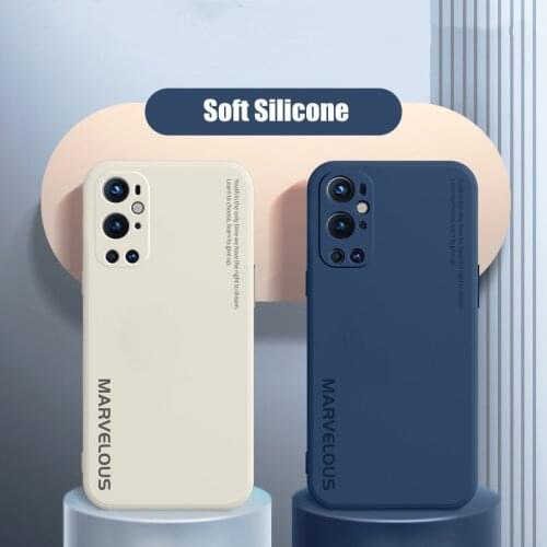 Liquid Silicone For Oneplus 9 Pro Case Pure Plain For Oneplus9 One Plus 9 1+9 Pro Matte Shell Cover Shock-Proof Protective Cases