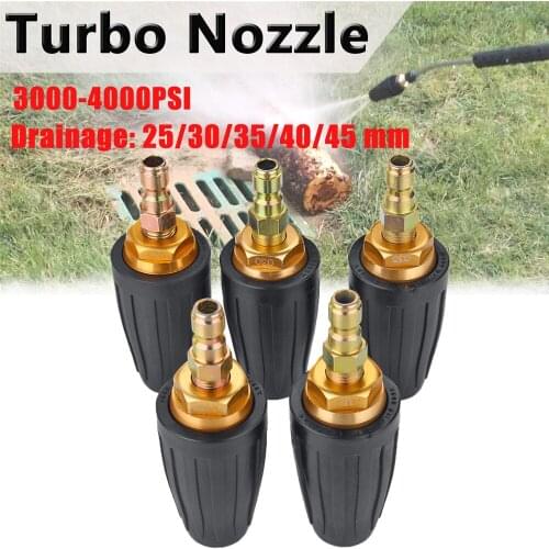 1/4 Quick Connect Rotating Turbo Nozzle 4000PSI 2.5 3.0 3.5 4.0 4.5Gpm Car Washer For High Pressure Washer Cleaner Accessory