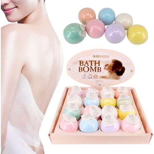 1pcs Moisturizing Bubble Bath Bomb Ball Essential Oil Handmade SPA Stress Relief Exfoliating Bath Salt Bathing Shower Soap TSLM1