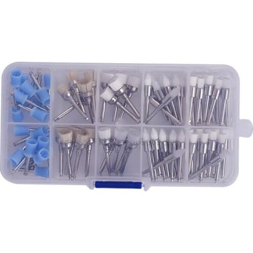 100pcs Dental Prophy Cup Rubber Polish Polishing Tooth Latch Type Mixed Color