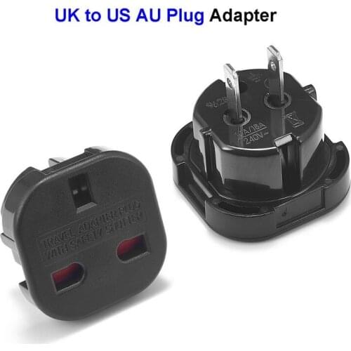 500 pcs US AU Plug 16A British Outlet Adapter British UK To US Travel Adapter Electric Plug Japan Power Sockets AC Converter