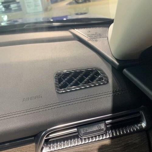 For KIA Optima K5 2020 2021 ABS Carbon Fiber Interior Accessories Car Styling Air Conditioning Cover Trim AC Outlet Frame LHD