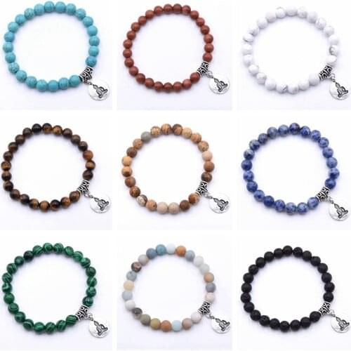 ASHMITA 2019 New Fashion Silver Plated Rhinestone Beads Buddha Strand Charm Bracelets & Bangles Jewelry For Best Friends