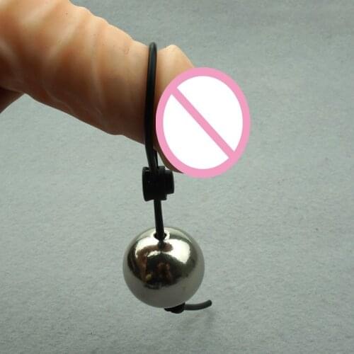 Big Penis Sex Toys Heavy Metal Ball Stretching Cock Ring Electro Shock Penis Enlargement Device For Men Penis Extender Enlarge