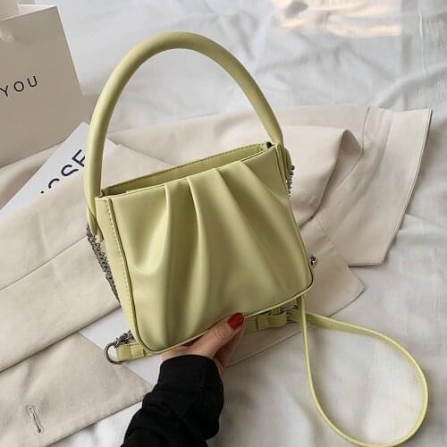 Brand Designer Crossbody Bag for Women 2021 New Soft PU Leather Shoulder Bag Fashion Folds Top-handle Tote Female Handbags Purse