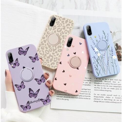 For Huawei P Smart 2019 Cover Soft Silicone Magnetic Ring Holder Phone Coque For Huawei PSmart2019 HuaweiPSmart2019 Bumper Shell