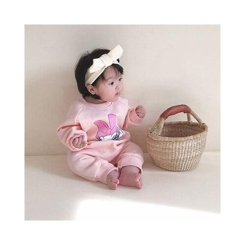 Disney Donald Duck Y9007 Anime Rompers Casual Cartoon Long Sleeve Toddler Children Baby Clothes Girl Boy Gifts