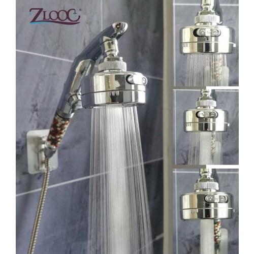 Zloog Rainfall Shower Head High Pressure Water Saving Stop Button Handheld Bathroom Rain Shower Heads Top Spray