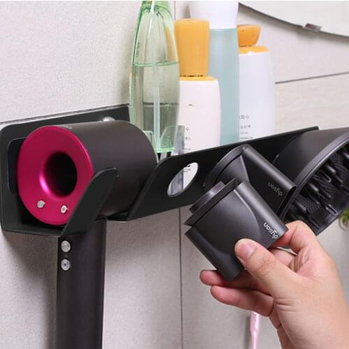 Dyson Supersonic Hair Dryer Wall Mount Holder, Self Ahesive Hair Dryers Bracket for Power Plug, Diffuser and Nozzles Organizer