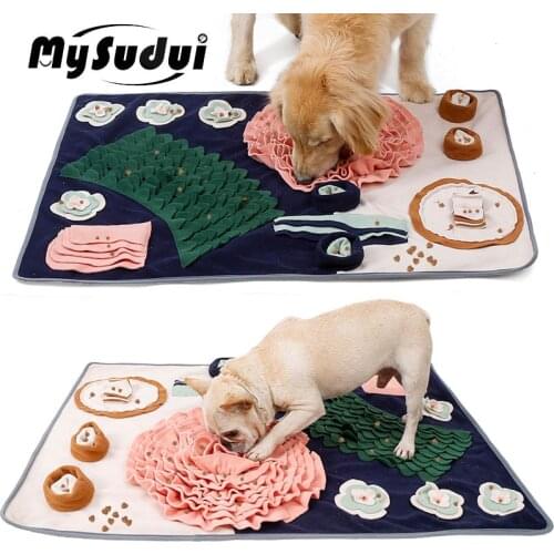 MySudui Pet Dog Puzzle Toys Iq Training Snuffelmat Treat Slow Feeder For Dogs Stress Reliever Toys Intelligence Mat Blanket Pad