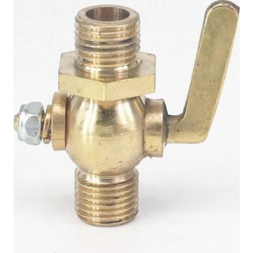 Brass Drain Petcock Shut Off Valve 1/4" BSP Male Threaded For Fuel Gas Oil Air