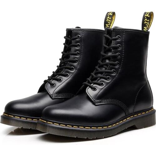 Summer Eight-hole Wild Punk Couple Short Boots Leather Boots High-top Round Head Trend Locomotive Shoes Men And Women Shoes