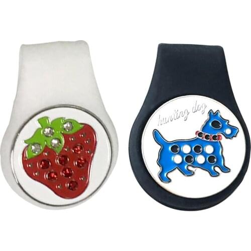 Magnetic Golf Hat Clip with Bling Golf Ball Marker for Kids Women Girls - Great Gift for Golfing Friends - Choose Colors