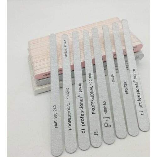 Nail File Double Side Buffer 100/180 Trimmer Sandpaper Professional Nail Files Sanding Block Pedicure Manicure Polishing Tools