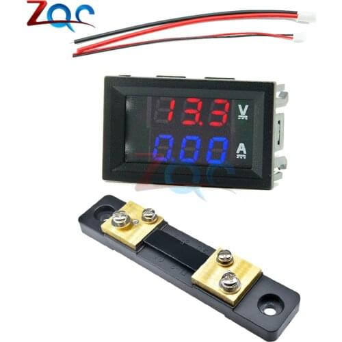 DC 7-110V 50A High Precision Voltage Current Tester Panel 0.28 inch 3 Bits LED Digital Display DC Power Supply Voltmeter Ammeter