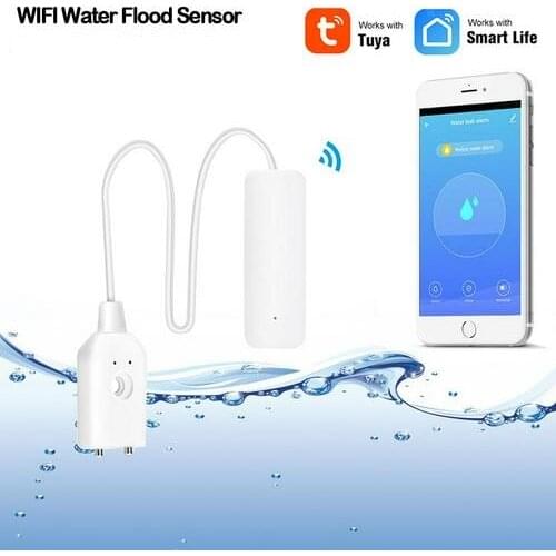 Tuya Wifi Leak Alarm Water Flood Detector Water Level Sensor Smart Home Full Water Remote Alarm Work With Alexa Google Home