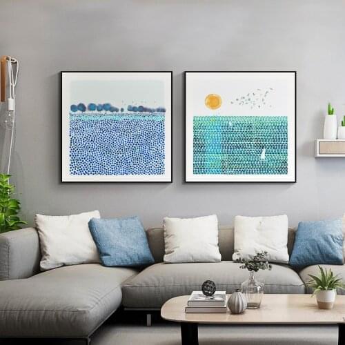 Nordic Watercolor abstract plants Canvas Painting Prints Posters Minimalist Pictures for Living Room Morden cartoon Home Decor